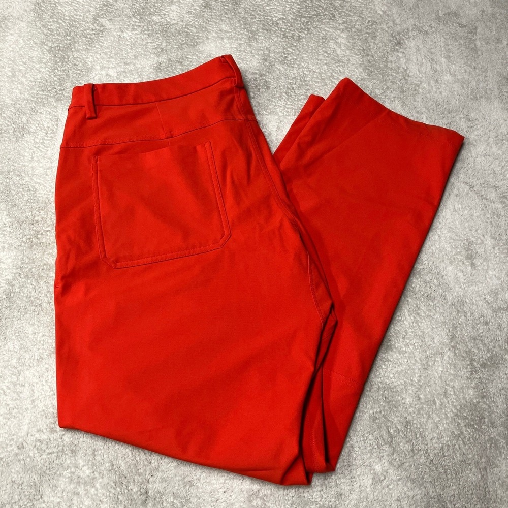 Lululemon ABC Pant Classic Fit Bold Bright Red Golf Warpstreme Mens 38x32